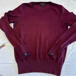 Ann Taylor Rich Burgundy Knit Top. Women’s Medium EUC!